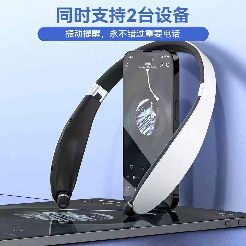 SX-991立体声蓝牙耳机5.0折叠通用运动音乐耳机L28挂脖无线耳机